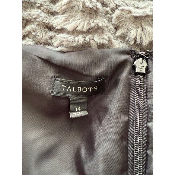 Talbots Polka Dot Sleeveless Knee Length Black Fit & Flare Dress Size 14 - Picture 5 of 10